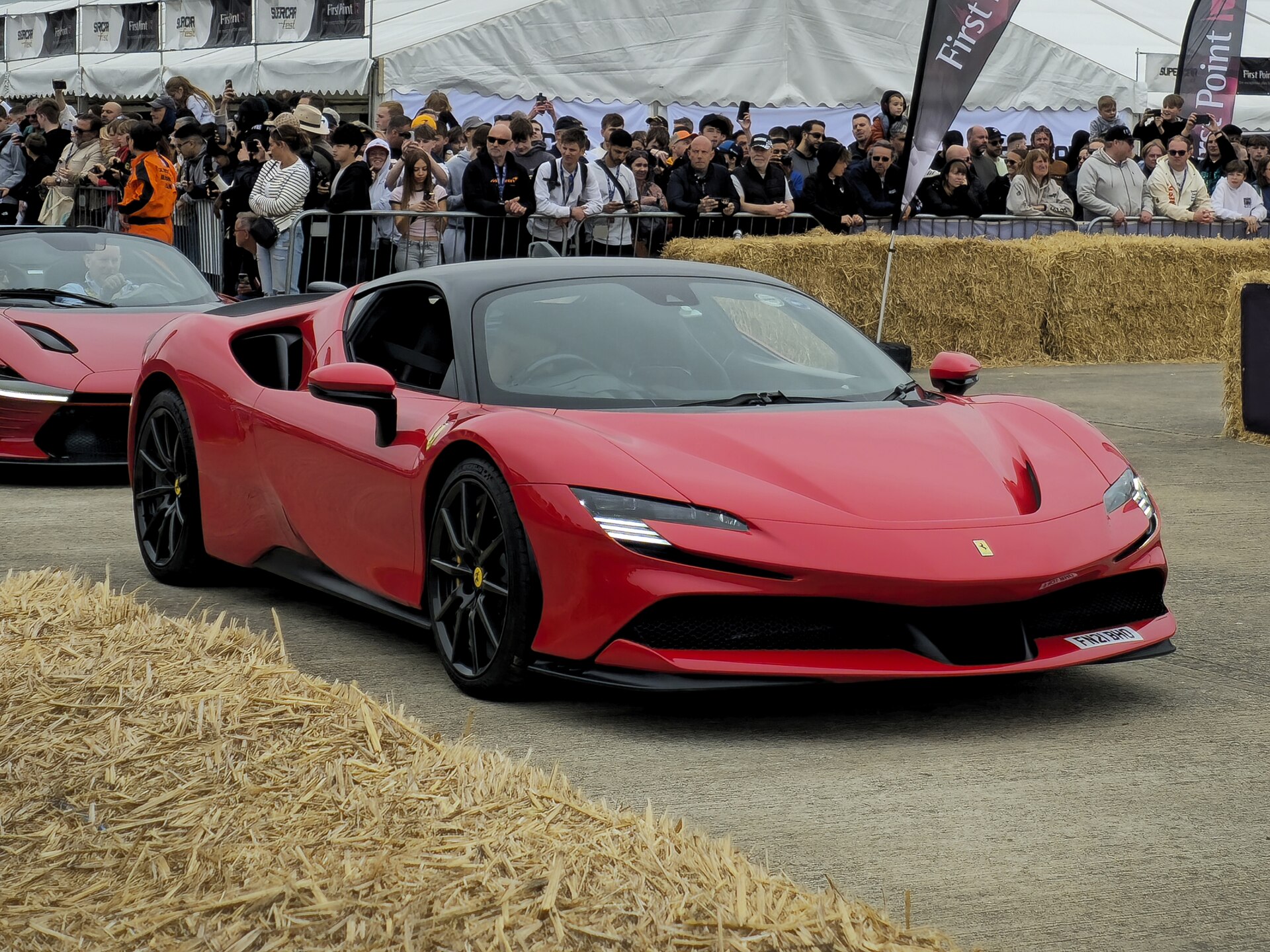 Ferrari SF90 Stradale seen in profile.